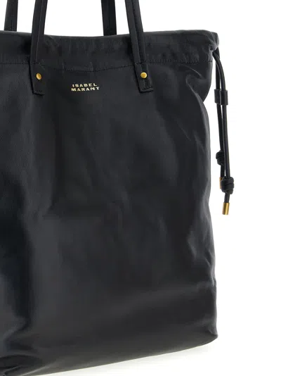 Isabel Marant Adjustable Strap Shoulder Bag With Top Handles In Black