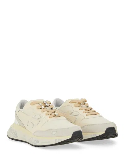 Premiata Low-top Sneakers With Zebra Print Detail In Animal Print