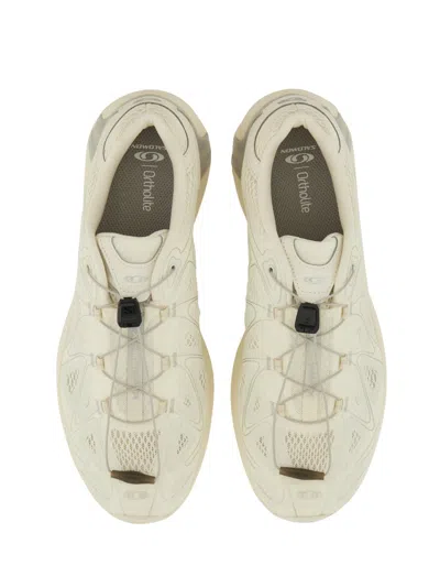 Salomon White Sneakers With Breathable Textile Upper In White