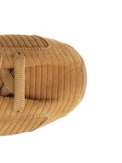 Jacquemus Les Tennis Sneakers In Soft Crocodile-embossed Suede Shoes In Brown