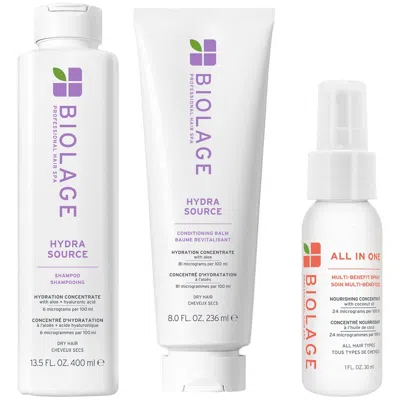 Biolage Hydra Source Shampoo 400ml And Conditioner 236ml And Mini All-in-one Spray 45ml