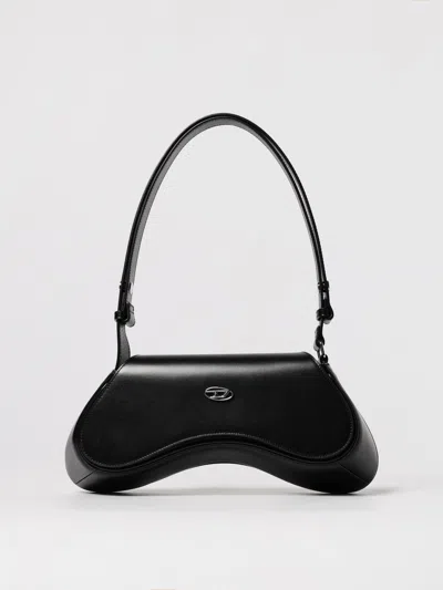 Diesel Play-crossbody Bag In Semi Gloss Leather In Black