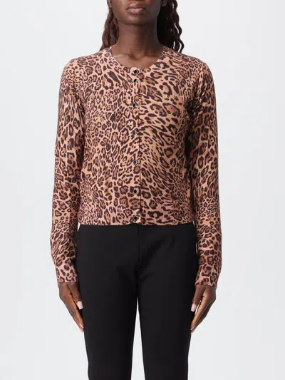 Twinset Twin-set Cropped Leopard Print Jacket With Button-down Front In Multi