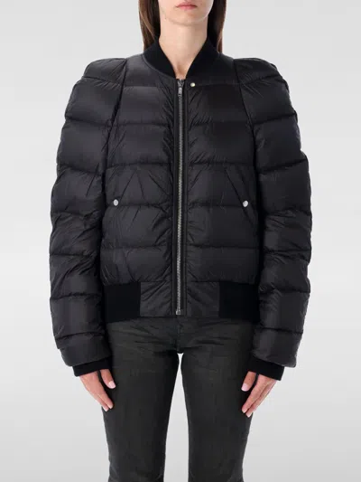 Rick Owens Modern Quilted Down Jacket Pockets In Black