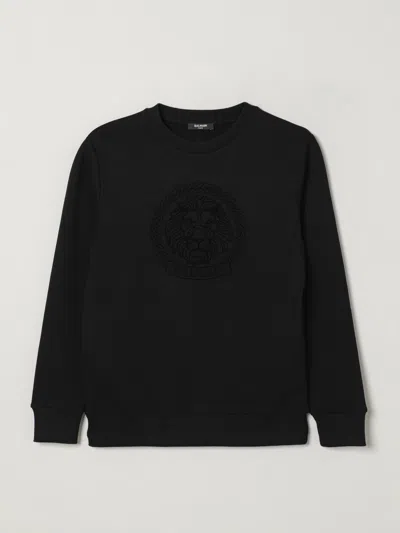 Balmain Lion-emblem Sweatshirt In Black