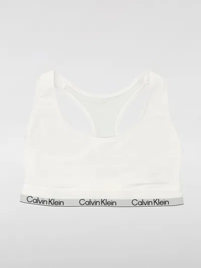 Calvin Klein Icon Cotton Modal Unlined Bralette In White