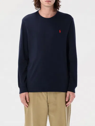 Polo Ralph Lauren Classic Fit Jersey Long-sleeve T-shirt In Blue