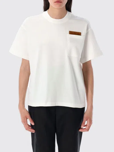 Bottega Veneta Pocket Detail Crew Neck Short Sleeve Top In White