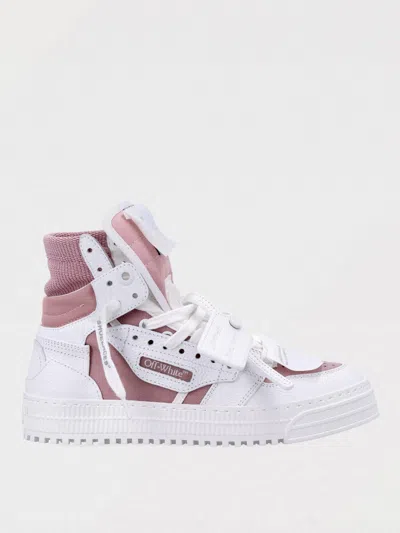 Off-white High-top Sneakers Contrast Panels In Pink