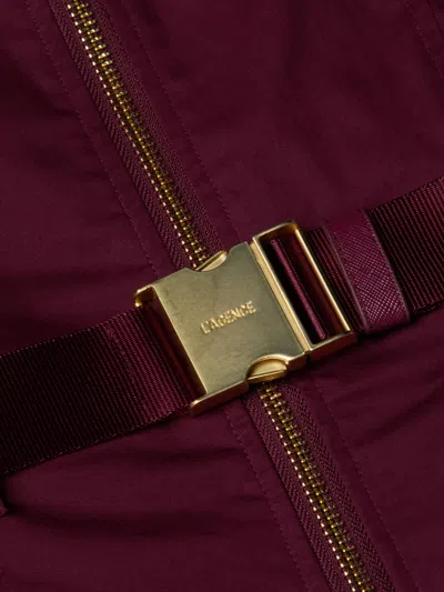 L'agence Kylo Belted Cotton Blend Shirtdress In Purple