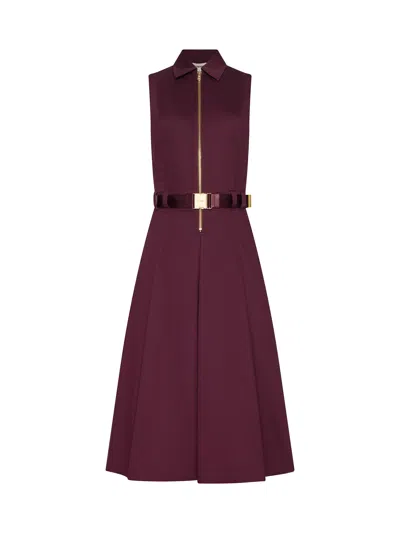 L'agence Kylo Belted Cotton Blend Shirtdress In Purple