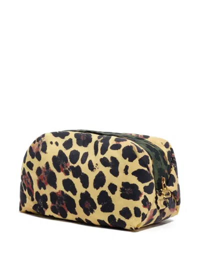 Bimba Y Lola Leopard-print Make Up Bag In Neutral