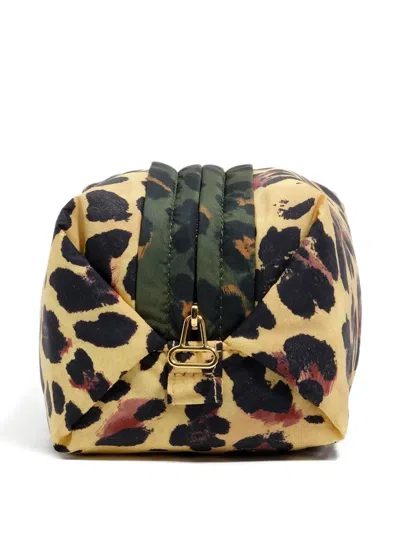Bimba Y Lola Leopard-print Make Up Bag In Neutral