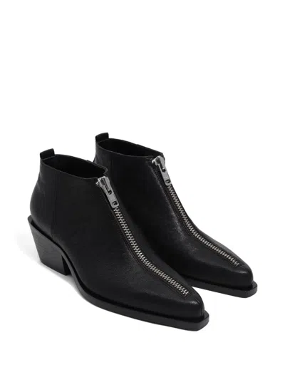 Bimba Y Lola Zip-front Pointed-toe Boots In Black