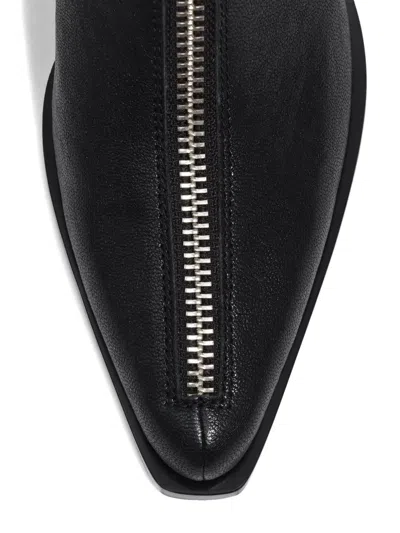 Bimba Y Lola Zip-front Pointed-toe Boots In Black