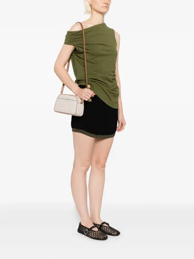 Michael Kors Jet Set Small Camera Crossbody In Neutral