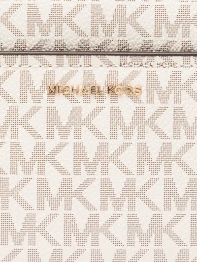 Michael Kors Jet Set Small Camera Crossbody In Neutral