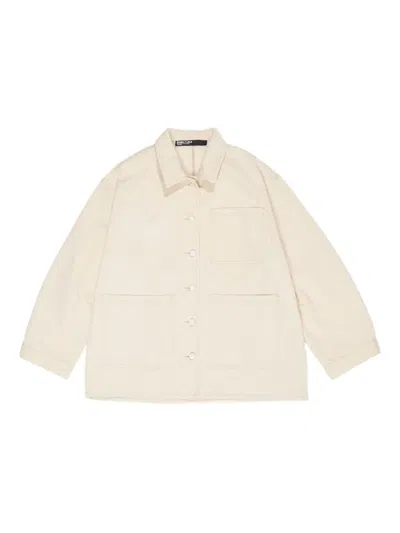 Bimba Y Lola Patch-pocket Buttoned Jacket In Neutral