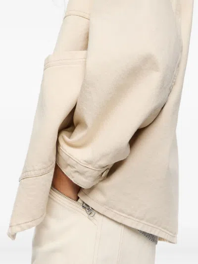 Bimba Y Lola Patch-pocket Buttoned Jacket In Neutral