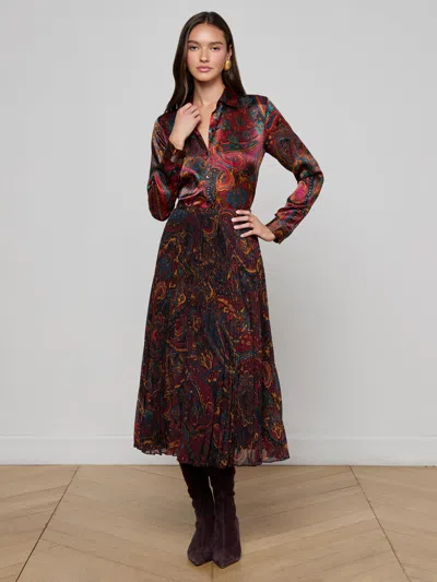 L'agence Tyler Silk Blouse In Multi