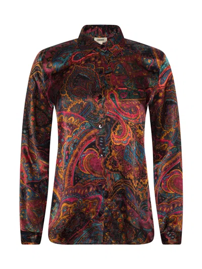 L'agence Tyler Silk Blouse In Multi