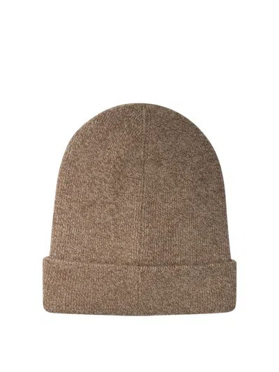 Apc Autumn Logo Patch Beanie In Gold