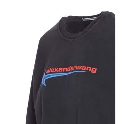 Alexander Wang T-shirt With Logo In Black