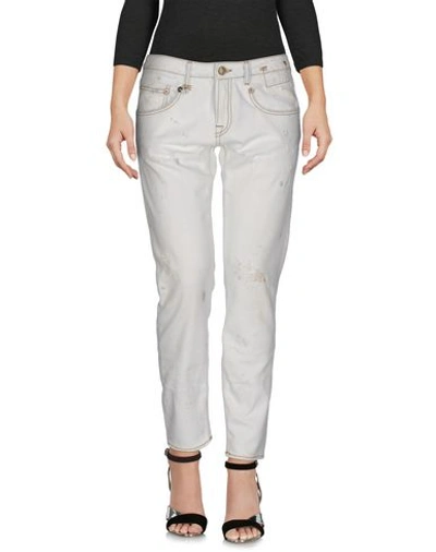 R13 Denim Pants In Ivory