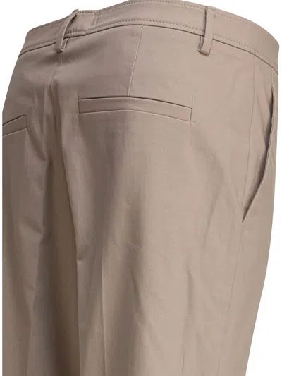 Brunello Cucinelli Beige Tailored Trousers With Minimalistic Design In Nude