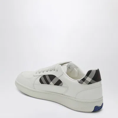Burberry Leather And Check Sneaker Terrace In White
