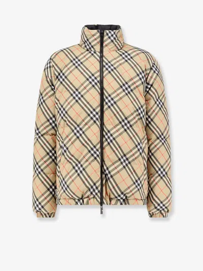 Burberry Reversible Check Puffer Jacket In Neutral