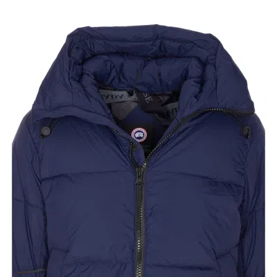 Canada Goose Black Classic Front-zip Jacket With High Collar And Utility Pockets In Blue