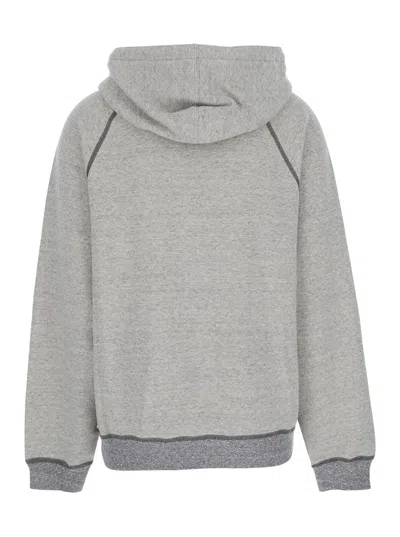 Chloé Cotton Blend Logo Hoodie In Gray