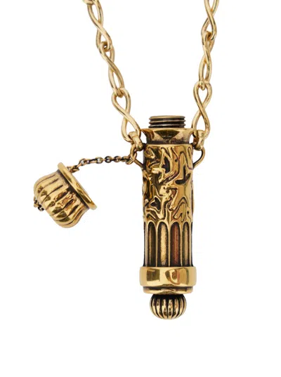 Chloé Victorian Elixir Pendant Necklace In Burgundy