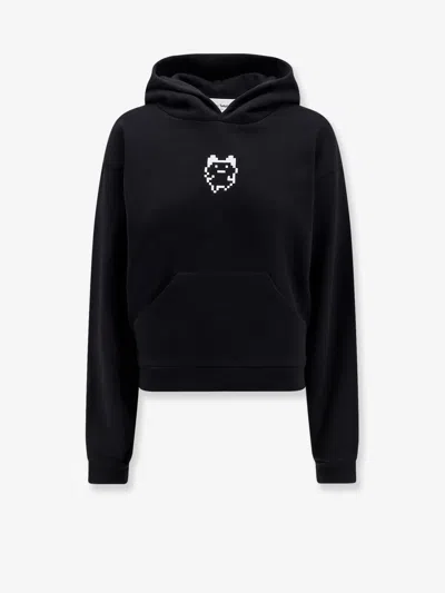 Coperni Organic Cotton Hooded Sweatshirt Featuring Embroidery In Black