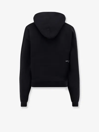 Coperni Organic Cotton Hooded Sweatshirt Featuring Embroidery In Black