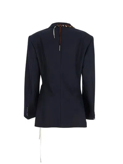 Dries Van Noten Baftan Long Sleeve Notched Lapel Jacket In Multi