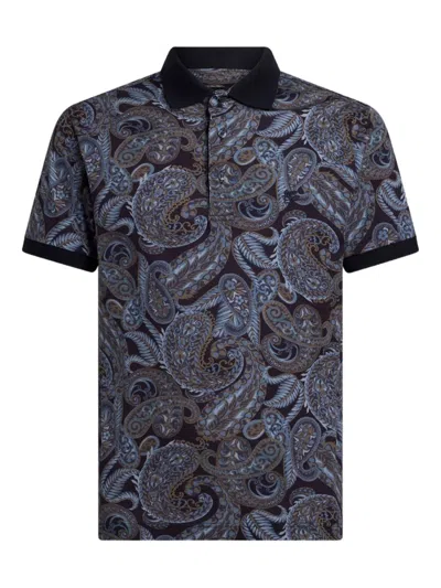 Etro Paisley Print Polo In Multi