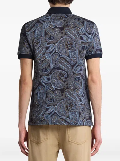 Etro Paisley Print Polo In Multi