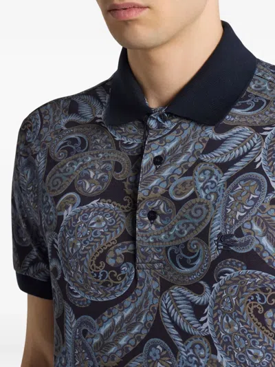 Etro Paisley Print Polo In Multi