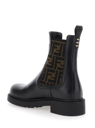 Fendi Filo Chelsea Boots In Black