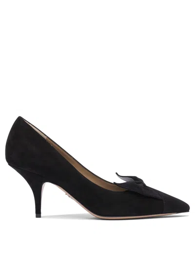 Ferragamo High-heeled Pumps With Pointed Toe And Slender Heel In Black