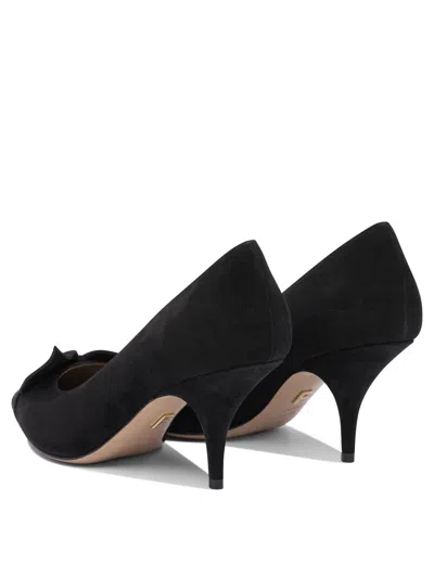 Ferragamo High-heeled Pumps With Pointed Toe And Slender Heel In Black