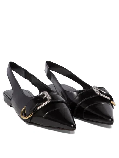 Givenchy Women Voyou Leather Slingback Flats In Black