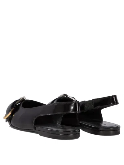 Givenchy Women Voyou Leather Slingback Flats In Black