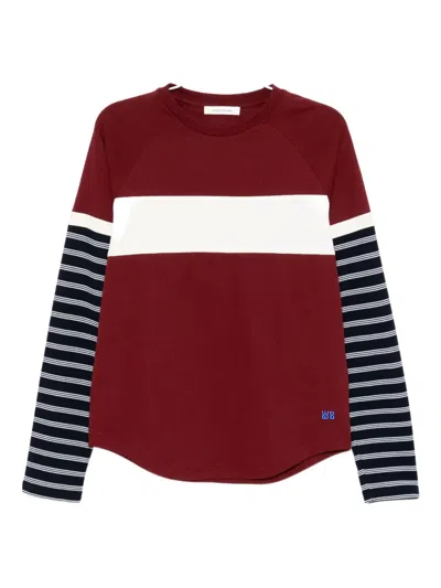 Wales Bonner Stripe-panel T-shirt In Multi