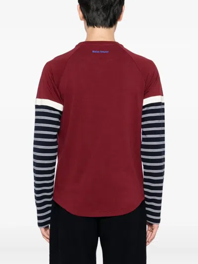 Wales Bonner Stripe-panel T-shirt In Multi