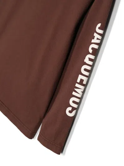 Jacquemus L'enfant Logo-stamp Cotton T-shirt In Brown