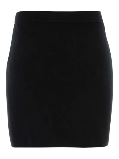 Alexander Wang Knitted Mini Skirt In Black