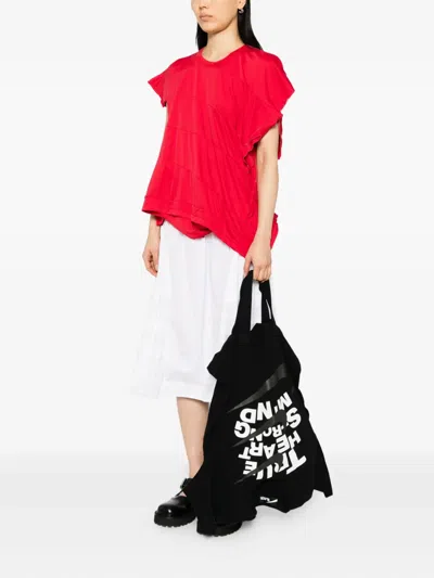 Black Comme Des Garçons X Nike Printed Tote Bag In Black